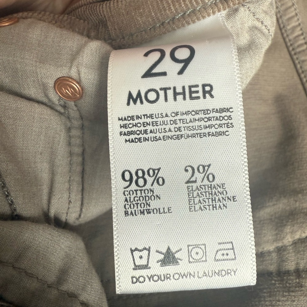 Mother Jeans- The Dropout Hopscotch in Corduroy, Color Beaver. Size 29 (8/10) - Picture 8 of 10